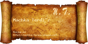Machka Teréz névjegykártya
